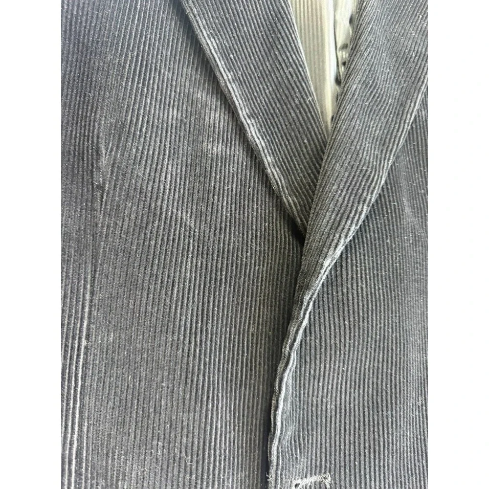 Vintage J.G. Hook Blazer Mens 46L Black Corduroy Sport Coat 2 Button Blazer